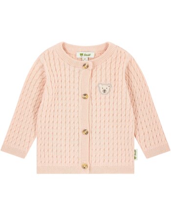 Steiff Strickjacke mit Knopfleiste aus 100% Baumwolle - Chintz Rose