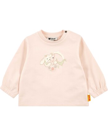 Steiff Sweatshirt aus Baumwolle mit Hoppie Hase und Pferd - Pearl Blush