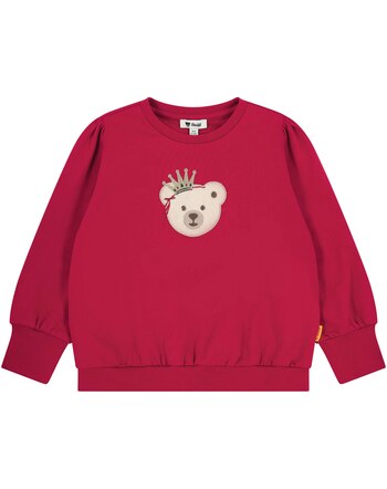 Steiff Sweatshirt aus Baumwolle mit Steiffbär mit Krone - Jester Red