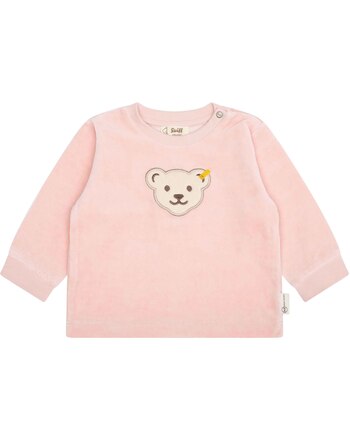 Steiff Sweatshirt in Organic-Velour - Silver Pink 