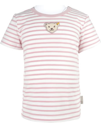 Steiff T-Shirt Kurzarm BASIC BABY WELLNESS silver pink