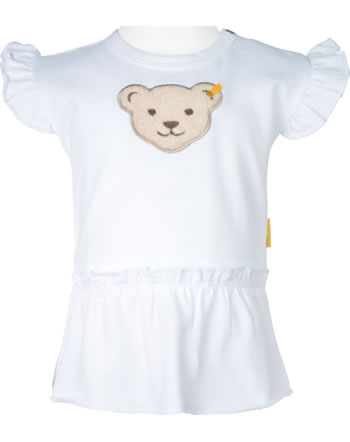 Steiff T-Shirt Kurzarm BEACH PLEASE Baby Girls bright white