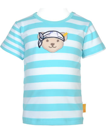 Steiff T-Shirt Kurzarm HAPPY HIPPO Baby Boys blue topaz
