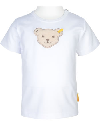 Steiff T-Shirt HAPPY HIPPO Baby Boys bright white