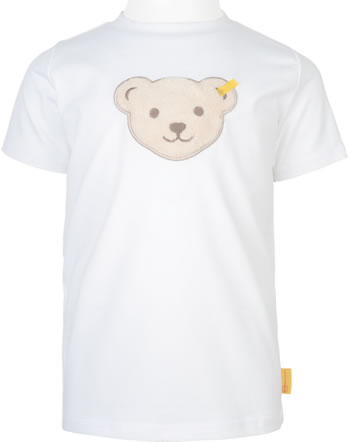 Steiff T-Shirt Kurzarm Quietsche HAPPY HIPPO Mini Boys bright white