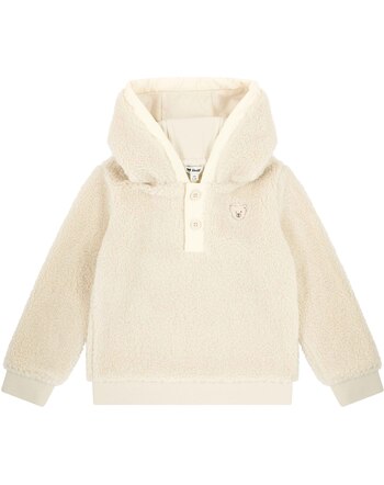 Steiff Teddy-Hoodie mit Knopfleiste - Eggnog