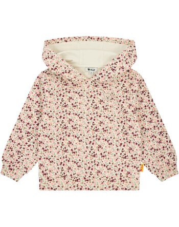 Steiff Thermo-Hoodie aus Baumwolle mit Beerenmuster - Whitecap Gray
