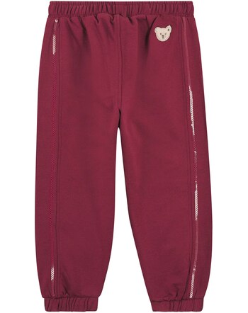Steiff Thermo-Jogginghose aus Baumwolle mit Pailletten - Ruby Wine