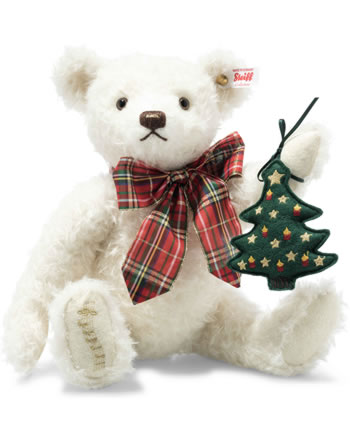 Steiff Weihnachtsteddybär 32 cm Mohair weiß 006906