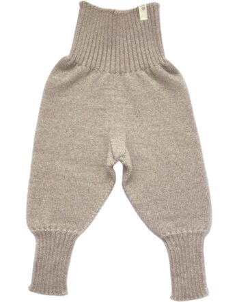 Strickgut Baby-Bundhose zum Mitwachsen aus Merinowolle - Beige