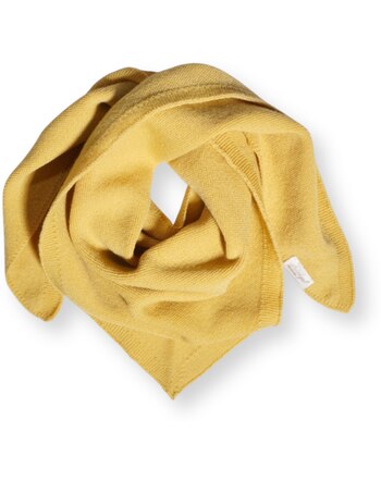 Strickgut Kinder-Dreieckstuch 80 x 40 cm aus Merinowolle - Honig