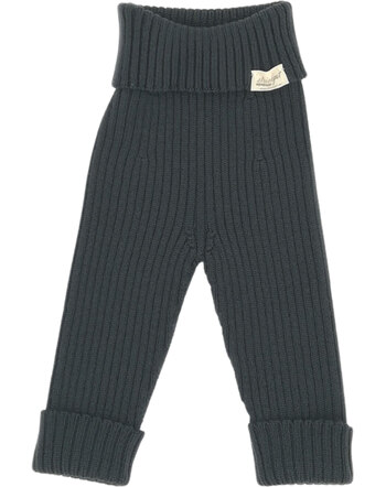 Strickgut Leggings zum Mitwachsen aus Merinowolle - Indigo