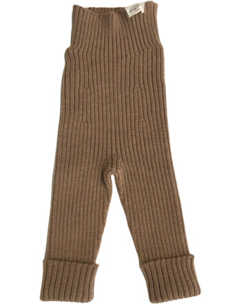 Strickgut Leggings zum Mitwachsen aus Merinowolle - Camel