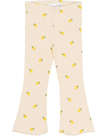 The New Ripp-Hose aus Bio-Baumwolle mit Zitronen - Gardenia AOP