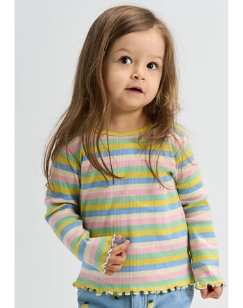 The New Ripp-Langarmshirt aus Bio-Baumwolle mit bunten Streifen - Multistriped