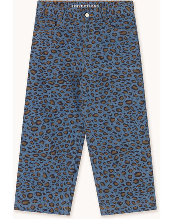 Tiny Cottons Jeans aus 100% Baumwolle mit Leoprint - Dark Blue