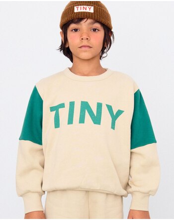 Tiny Cottons Pullover aus 100 % Baumwolle COLOR BLOCK - Dark Vanilla