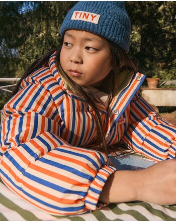 Tiny Cottons Steppjacke STRIPES - Summer Red/Dark Blue