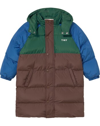 Tiny Cottons Steppmantel COLOR BLOCK - Dark Brown/Blue/Green