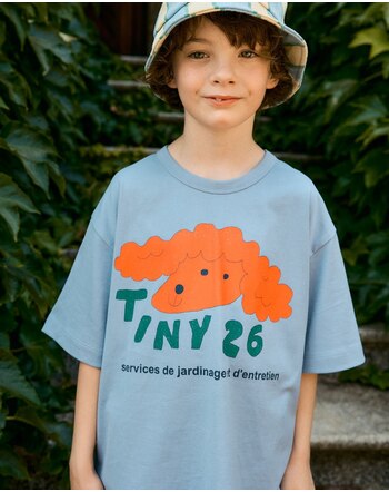 Tiny Cottons T-Shirt aus 100% Bio-Baumwolle mit Hundekopf - Grey