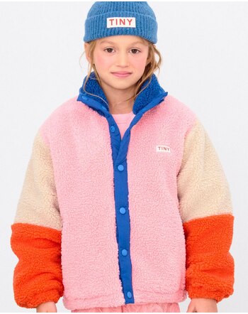 Tiny Cottons Teddy-Jacke COLOR BLOCK - Dark Blue
