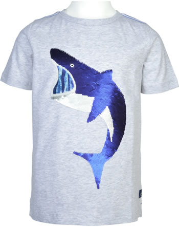 Tom Joule T-Shirt short sleeve ARCHIE grey sequin shark