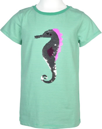 Tom Joule T-Shirt mit Wendepailletten Kurzarm ASTRA green seahorse 217107