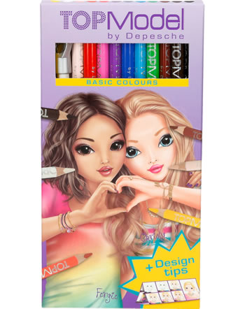 TOPModel coloured pencil set 12 basic colours Fergie and Christy