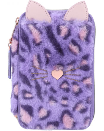TOPModel pencil case with three parts and filling LILAC LEO LOVE 12148