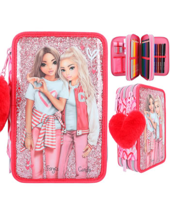 TOPModel pencil case with three parts and filling ONE LOVE 12230