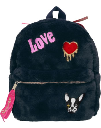 TOPModel backpack DOG fur and patchies