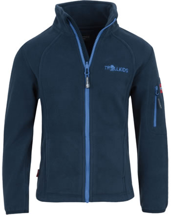 Trollkids Jacket fleece Zip-In KIDS ARENDAL JACKET PRO azure blue/navy
