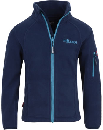 Trollkids Jacket fleece Zip-In KIDS ARENDAL JACKET PRO navy/light blue