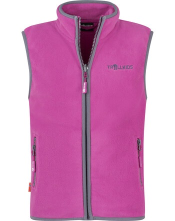 Trollkid Zip-In-Fleeceweste 'Kids Arendal' - Fresh Berry