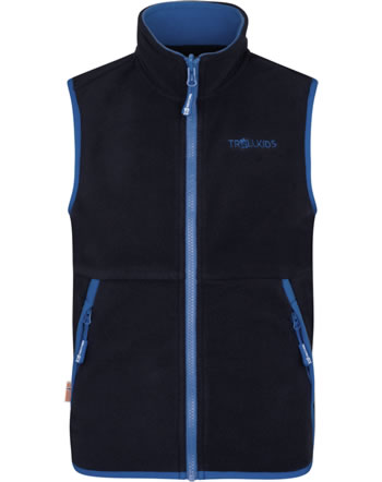 Trollkids Vest fleece Zip-In KIDS KJERAG navy/medium blue