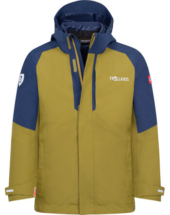 Trollkids 3in1-Funktionsjacke 'Kids Skanden' mit Kapuze - Spruce Green/Navy