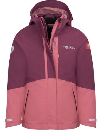 Trollkids 3in1-Funktionskjacke 'Girls Skanden' - Frozen Berry/Deep Ruby