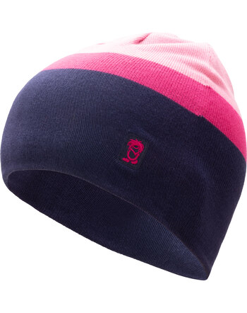 Trollkids Beanie-Wende-Mütze KIDS NORDLAND - Deep Violet/Dark Pink