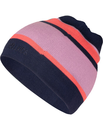 Trollkids Beanie-Wende-Mütze KIDS NORDLAND - Light Violet/Deep Violet/Coral Pink