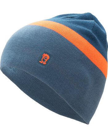 Trollkids Beanie-Wende-Mütze KIDS NORDLAND - Nordic Blue/Flame Orange/Mystic Blue