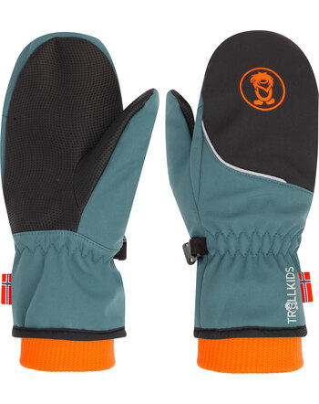 Trollkids Fäustlinge 'Kids Trolltunga Mitten' - Stormy Blue/Mystic Blue/Flame Orange