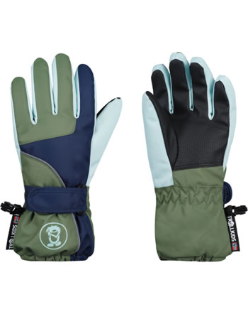 Trollkids Gloves KIDS TROLL GLOVE dusky olive/navy/frosty mint