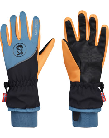 Trollkids Gloves KIDS TROLLTUNGA GLOVE black/steel blue/mango
