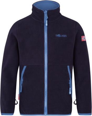 Trollkids Fleece Jacket KIDS STORFJORD navy/medium blue