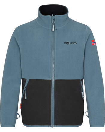 Trollkids Fleece-Jacke 'Kids Storfjord' - Steel Blue/Black