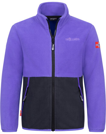 Trollkids Fleece-Jacke 'Kids Storfjord Jacket' - Wisteria Purple/Black