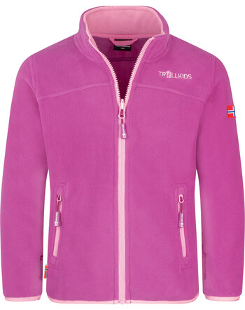 Trollkids Fleece-Jacke 'Oppdal XT' mit Zip-in-Funktion - Fresh Berry/Candy Pink
