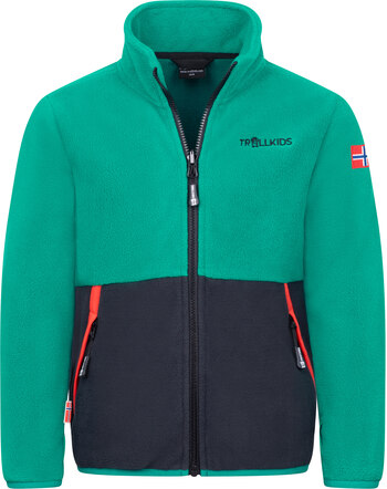 Trollkids Fleece-Jacke 'Kids Storfjord Jacket' - Dark Cyan/Black