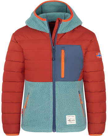 Trollkids Fleecejacke 'Kids Romsdalen' - Carmin Red/Stormy Blue/Mystic Blue