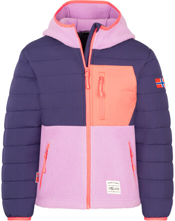 Trollkids Fleecejacke 'Kids Romsdalen' - Light Violet/Deep Violet/Coral Pink